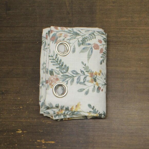 NEW Linden Street Blackout Single Curtain Panel Multi Floral Green Blue 50x108 - Picture 6 of 10